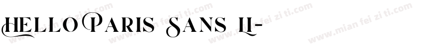 Hello Paris Sans Li字体转换